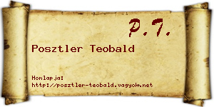 Posztler Teobald névjegykártya